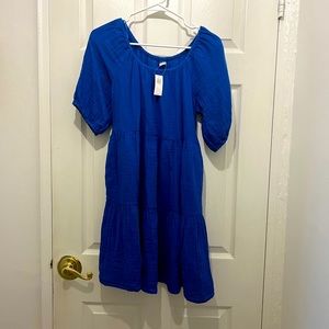 NWT - Old Navy - Puff-Sleeve Tiered Mini Swing Dress for Women